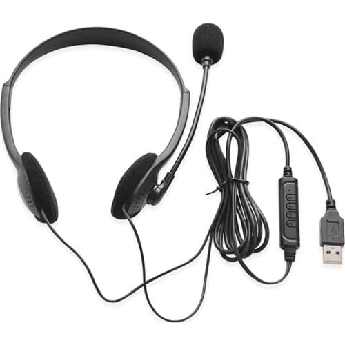 Office With Microphone School PC Call Center Clear Voice Business USB Wired Computer Headset Online Teaching Noise Reduction