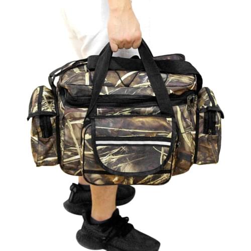 Large Capacity Fishing Tackle Bag Waterproof Fishing Tackle Storage Bag Case Outdoor Travel Hunting Shoulder Bag fishing bags