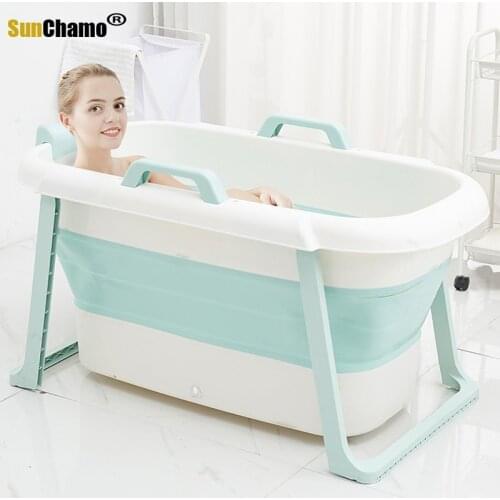 Thicken Bath Barrel Adult Folding Bath Barrel Household Full-body Bathtub Adult Bath Barrel Artifact Bathtub Baby Bathtub