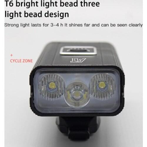 Waterproof Bicycle Light 3T6 LED Flashlight USB Recharge Bike Light Outdoor Night Riding Cycling Bike Headlight Bike Accessories
