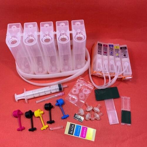 YOTAT 5Color Empty CISS ink cartridge for HP564 HP 564 for HP D5468/D7560/C5380/C6380/B8550/C309a/D5545 with permanent chip