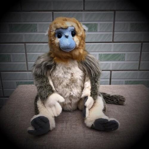 Golden Monkey Plush Toys Simulation Giant Squid Stuffed Toys Cute Land Animal Dolls for Kids Boys Girls Gift