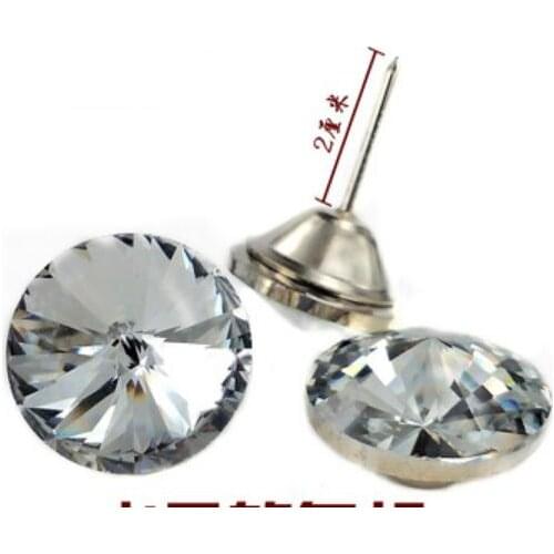 1000pcs/lot 18-30mm bauhinia Glass Crystal Nails Button Crystal buckle soft bag. Sofa nails. diamond buckle. Crystal Buttons