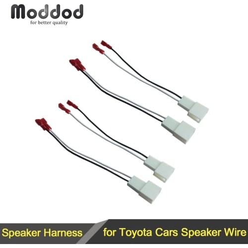 2 X Pairs Wire Cable Wiring Harness for Toyota Scion Ponitac Lexus Vehicles Speakers Adapter Connector Adaptor Plug 4pcs
