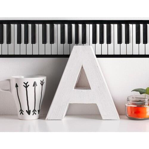 200cm 3D Black White Piano Key Adhesive Sticker Musician Wall Art Decal Decor Manufactured with premium self-adhesive durability