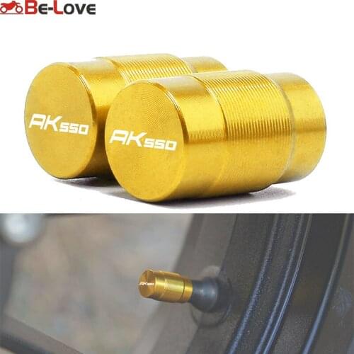 2021 Logo "AK550" Wheel Tire Valve Stem Caps Air caps Airtight Covers CNC Motorcycle Accessories For KYMCO AK550 AK 550 Ak550