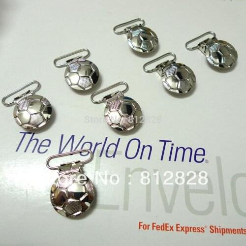 25pcs 1'' 25mm Wide Soccer Shaped Suspender Clips Brace Clips