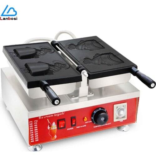 Ice Cream Taiyaki Machine Open Fish Cake Machine Smiling Eyes Scalloped Fish Cake Machine Reversible Electric Scone Machine