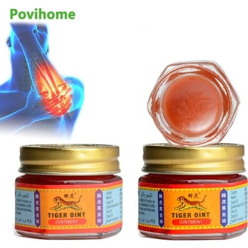 2Pcs Red Tiger Balm Analgesic Ointment Herbal Cooling Oil Joint Muscle Sprain Pain Relief Cream Mosquito Bites Anti-Itch Plaster