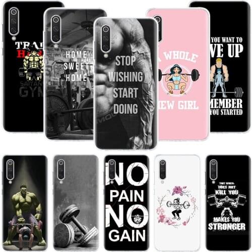 Bodybuilding Gym Fitness Phone Case For Xiaomi Mi Note 10 11 9 8 10T 9T CC9 A1 A2 A3 5X 6X Pocophone F1 X3 F2 Pro Lite Coque Cov