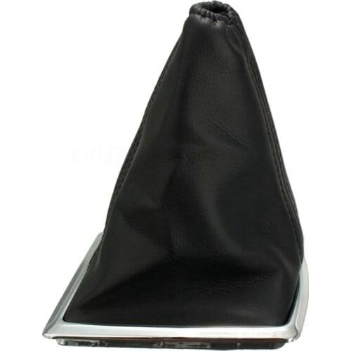 Black PU Leather Gear Gaiter Boot Knob Cover Handbrake For Ford Focus 2005-2012
