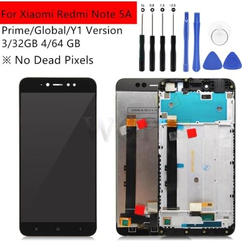 5.5" 720x1280 IPS Display For XIAOMI Redmi Note 5A Prime LCD Touch Screen With Frame for Redmi Note 5A Global/ redmi Y1 3GB 4GB
