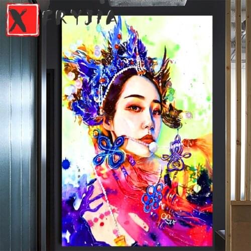 Diy Diamond Painting Peking Opera Characters Full Drill Diamond Embroidery Mosaic Needlework Beaded Rhinestones Art Handicraft
