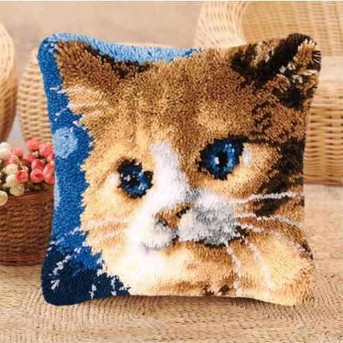 DIY Latch Hook Cat And Dog Pattern Pillow Latch Hook Cute Animal Serie Latch Hook Kit Package Pillow European And American Style