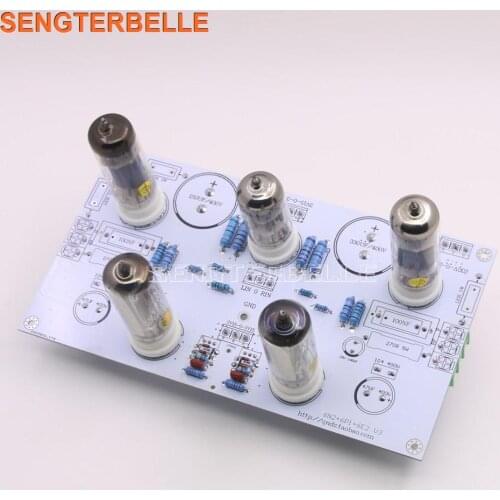 6N2/6N1 6P1 3W*2 stereo power amplifier finished board contains electronic tube amplifier board With 6E2 level indication