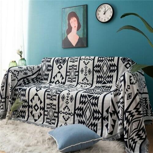 Cotton Sofa Recliner Blanket Warm Knitted Comforter Plaid For Bed Home Lounge Chair Covering Baby Newborn Wraps