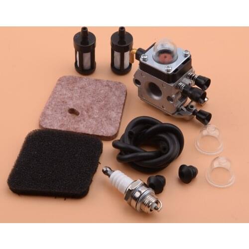 Weed Trimmer Carburetor Carb Air Filter w/ Air Filter Bulb Engine-Assemblies fit for Stihl Hs45 hedge trimmer fc55 fs310