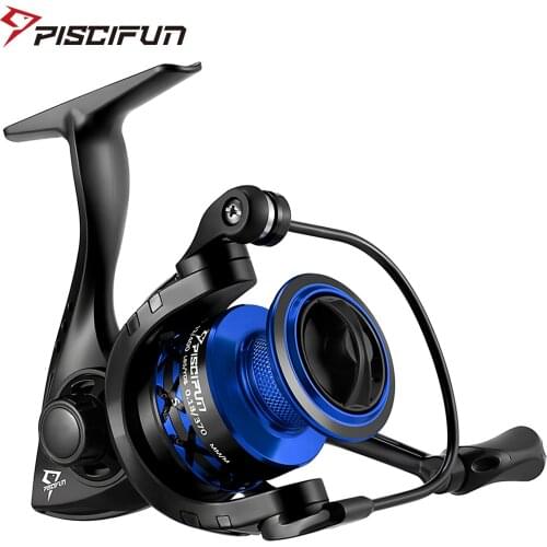 Piscifun Flame Spinning Reel 5.2:1 Gear Ratio 19.8LB Max Drag Ultra Light 10 Bearings 2000 3000 4000 5000 Smooth Fishing Reel