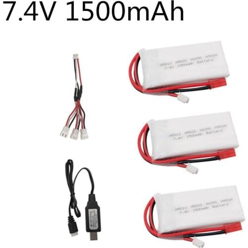 7.4v 1500mAh 2S Lipo Bettary With Charger For Hubsan H501S H502S H109S H901A Transmitter Remote controller Li-ion Battery 7.4v