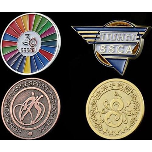 Metal badges for backpack Enamel emblem team medals logo custom clothing badges customized