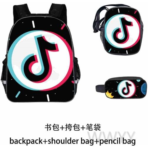 TIK TOK School Bag Set For Teen Boys Girls Cute Student Kids Schoolbag Cool Primary Children Bookbag Gift