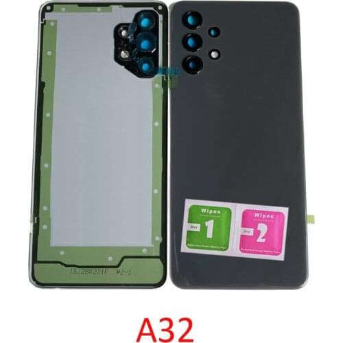 New Housing Rear Back Cover For Samsung A32 A42 A52 A72 4G 5G Original Phone Black Chassis Panel Case With Camera Lens Adhesive