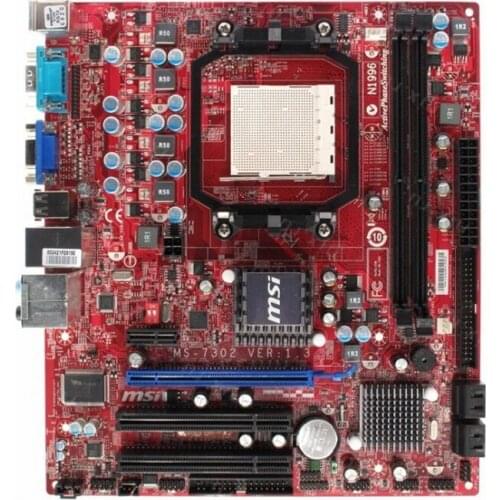 MSI 740GTM-P25 Socket AM2+ AMD 740G Original PC Motherboard DDR2 8GB Phenom X4 9600 9850 Cpus VGA 4×USB2.0 PCI-E 2.0 Micro ATX