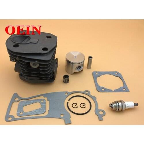 NIKASIL PLATED 44MM Cylinder Piston Engine Motor Spark Plug Gasket Kit For HUSQVARNA 350 353 351 346 XP 346XP Chainsaw Parts