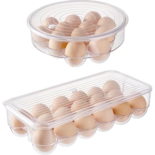 17 Grids Egg Storage Box Transparent Durable Storage Case Refrigerator Storage Boxes Try Eggs Containers Drawer Organizer Boxes
