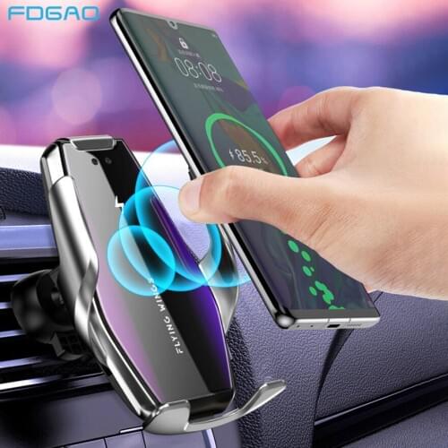 Qi Car Wireless Charger for IPhone 11 X XR XS 8 Samsung S10 S9 USB C Automatic Clamping 15W Fast Charging Air Vent Phone Holder