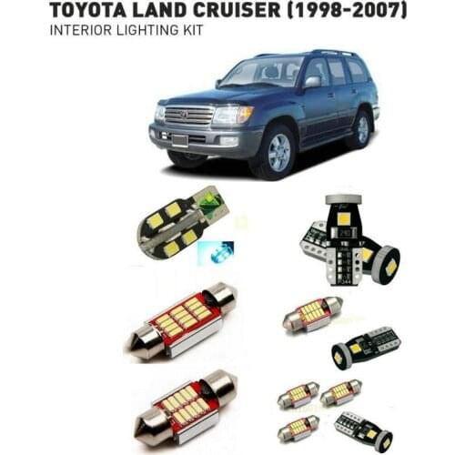 Led interior lights For Toyota land cruiser 1998-2007 15pc Led Lights For Cars lighting kit automotive bulbs Canbus