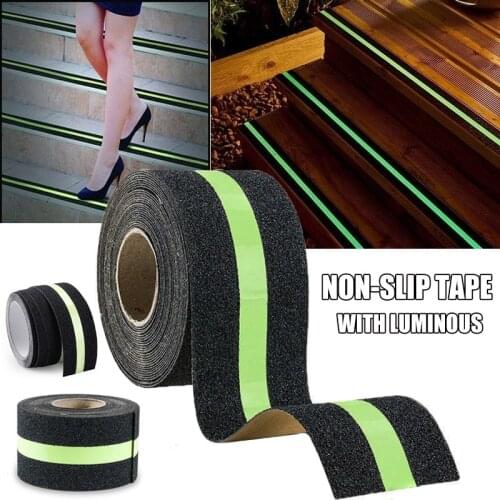 Night Luminous Anti-Slip Stair Grip Tape Matte Warning Sandpaper Stickers Roll for Indoor Outdoor SDF-SHIP