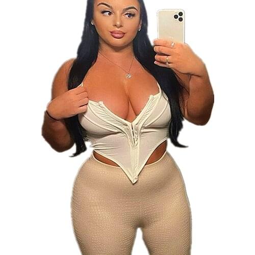 2021Women Top New Solid Glitter Sleeveless Sling Sexy Camisole Personality Party Nightclub T-Shirt Lady Wear