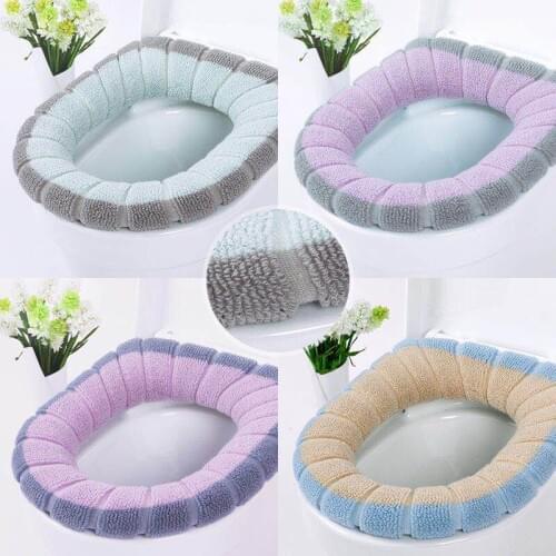 Comfortable toilet seat cover is warm, soft and reusable flannel sanitary ware