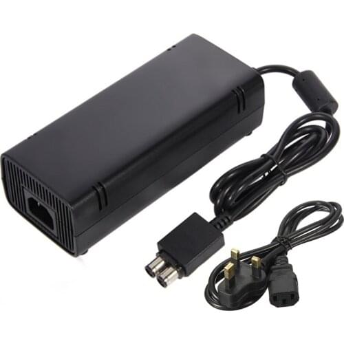 High quality UK Plug 12V 135W AC Adapter Charger Power Supply Cord Cable For Xbox360 Xbox 360 Slim with DC cable
