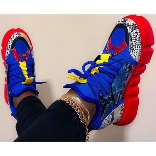 New Sneakers Women Casual Shoes Serpentine Mesh Flat Women Sneakers Outdoor Running Breathable Female Zapatos De Mujer Shoes