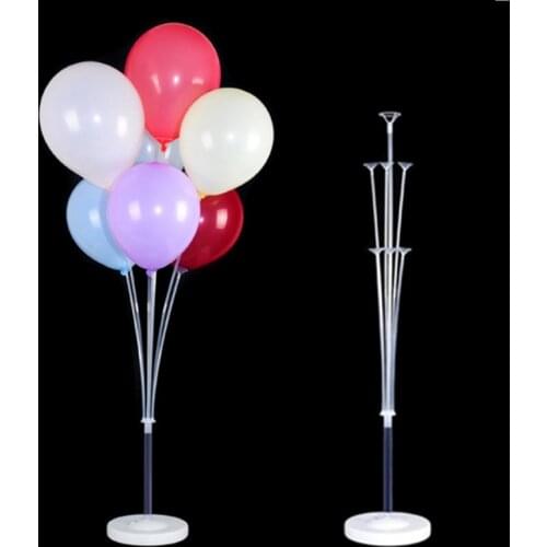 1 Set 7 Tubes Balloon Holder Column Balloons Stand Stick Balons Birthday Party Decorations Kids Wedding Christmas Decor Supplies