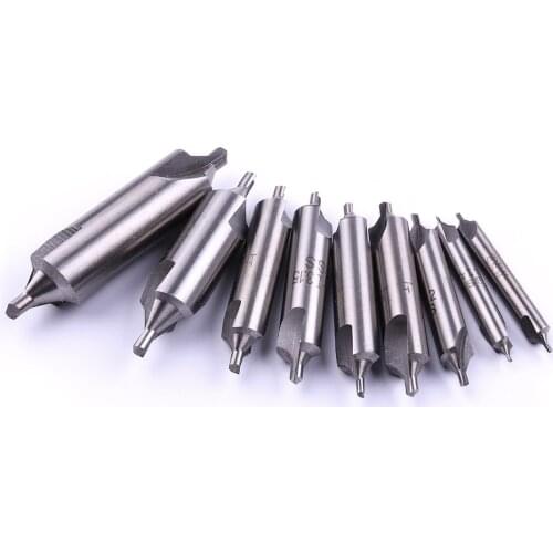 1Pcs 10mm Shank Diameter 2 Flutes Center Drill Bit High Speed Steel Hss Drill Bit Tool Full Length 55mm