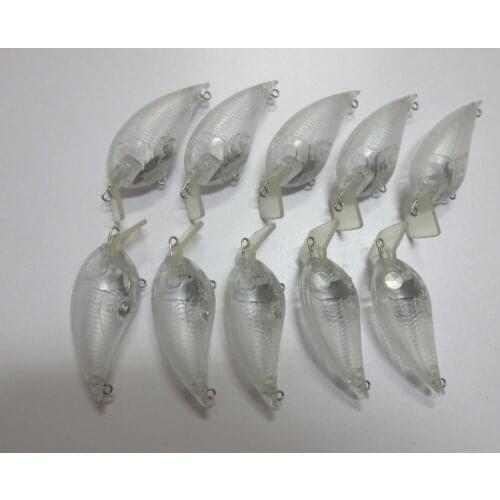 10pcs Unpainted Crankbait Fishing Lure Body 3 1/8 Inch 1/2 OZ Blank lures JS#8127