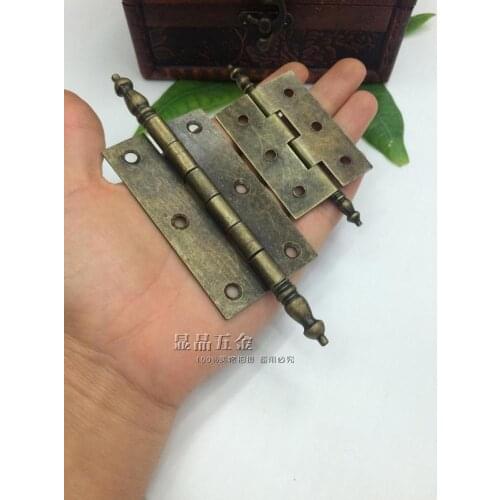 10 / pack 76*44mm Green bronze Drawers hinge Equipped with spiral wholesale