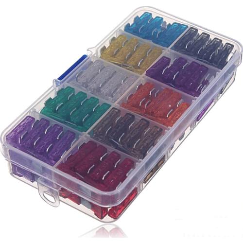 100pcs Automatic Car Standard Blade Fuse 2A-35A Assortment Electronic Parts