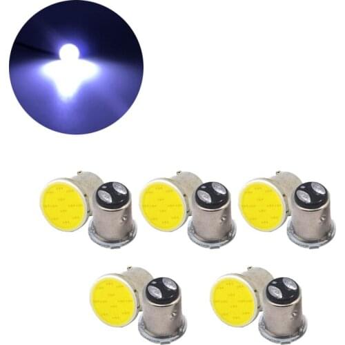 10x White COB 12SMD 1157 BAY15D Car LED Light Signal Bulbs Super Bright Auto Turn Tail Reverse Parking Brake Lamp 12V
