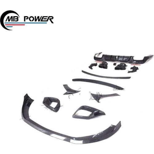 2019 S class w222 S63 S65 carbon finber spoilers for w222 S63 S65 to B style carbon finber front lip rear diffuser exhaust tips