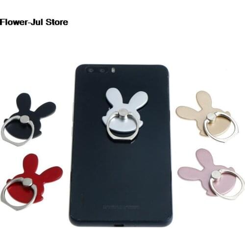 Rabbit Design Phone Holders 360 Degree Metal Finger Ring Mobile Phone Smartphone Stand Holder For IPhone For Samsung