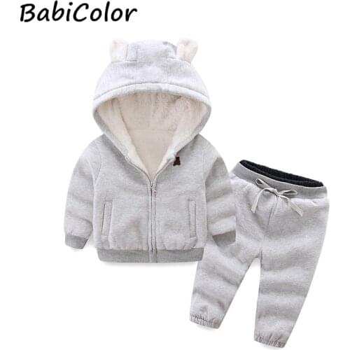 BibiCola Toddler Girls Clothing Sets 2020 Autumn Winter Girls Clothes Coat+Pants Kids Tracksuit For Girls Children Clothing