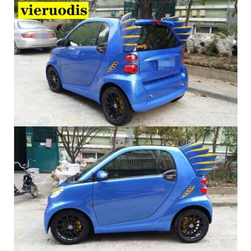 For Mercedes - Benz Smart ABS Material Car Rear Trunk Wing unpaint Color spoiler for Smart Fortwo Coupe 2-Door Spoiler 2009-2014