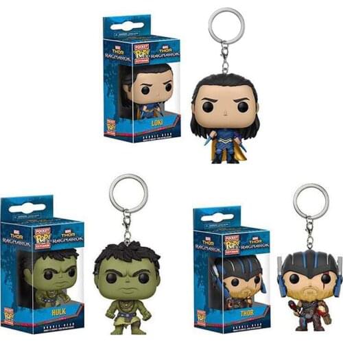Hasbro Marvel Avengers Loki Thor Super Hero Keychain Action Figure Toys