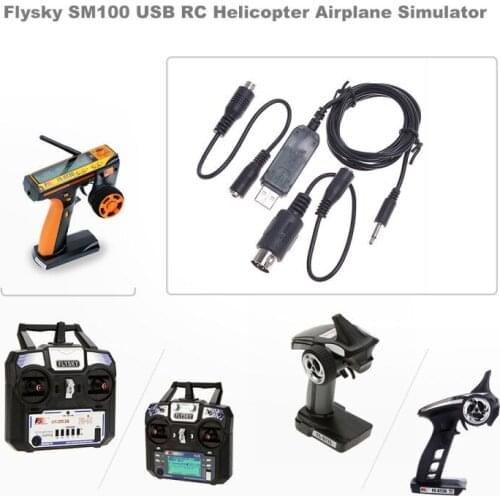 Flysky SM100 USB RC Helicopter Airplane Simulator for Flysky FS-i6 FS-i4 FS-TH9X FS-T6 FS-T4B FS-GT3 FS-GT2 Remote Controller