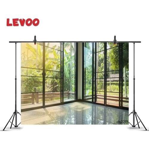 LEVOO Photography Backdrop Spring Morning Sunlight Glass Room Corner Rench Windows Photo Background Photo Studio Props Photozone