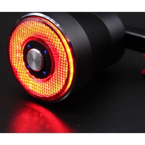 Flashlight For Bicycle Bike Bike Rear Light Auto Start/Stop Brake Sensing IPx65 Waterproof LED Charging Cycling Tailligh